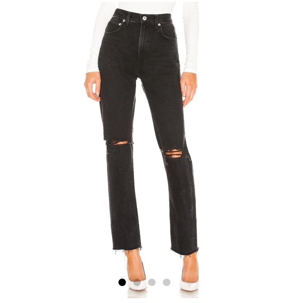 AGOLDE Cherie High Rise Straight Jeans black size 26